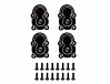 FASTRAX FCX24 BLACK BRASS AXLE HOUSING COVERS (4PC)
