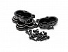 FASTRAX FCX24 BLACK BRASS AXLE HOUSING COVERS (4PC)