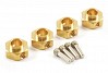 FASTRAX TRX-4 BRASS HEX WHEEL HUB (4)