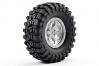 FTX OUTBACK PRE-MOUNTED 6HEX/TYRE (2) - GREY