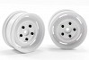 FTX OUTBACK STEEL LOOK LUG WHEEL (2) - WHITE
