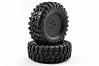 FTX OUTBACK PRE-MOUNTED STEEL LOOK LUG/TYRE (2) - BLACK