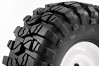 FTX OUTBACK PRE-MOUNTED STEEL LOOK LUG/TYRE (2) - WHITE