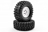 FTX OUTBACK PRE-MOUNTED STEEL LOOK LUG/TYRE (2) - WHITE