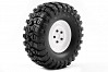 FTX OUTBACK SPARE TYRE MOUNT & TYRE/STEEL LOOK LUG WHEEL WHITE