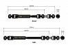 GMADE - JUNFAC SCALE SCX10 II KIT UNIV SHAFT 288-313mm W/B HARD STEEL