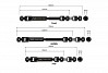 GMADE - JUNFAC SCALE SCX10 II UMG10 6x6 UNIV. SHAFT HARDENED STEEL