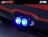 KILLERBODY CHROME DOUBLE EXHAUST PIPE W/O LED