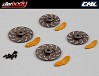 KILLERBODY CALLIPER BRAKE DISC GREY/GOLD 4PC (CNC ALUMINUM)