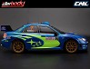 KILLERBODY SUBARU IMPREZA WRC 2007 PAINTED BLUE BODY KIT