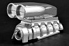 RPM CHROME SHOTGUN STYLE MOCK INTAKE & BLOWER