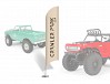 CRAWLER PARK 1/24TH SCALE BEACH FLAGS (2PCS)