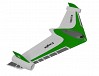 XFLY EAGLE 40mm EDF FLYING WING WITHOUT TX/RX/BATTERY WITH GYRO - GREEN