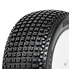 BIG BLOX M3 (Soft) Off-Road Tyres Mounted for F/R, Mounted on Lightweight Velocity White Wheels