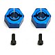 12mm Aluminum Clamping Wheel Hex, SC10 Rear