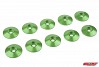 CORALLY ALUMINIUM WASHER FOR M4 FLAT HEAD SCREWS OD=10mm Green (10 pcs)