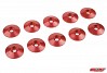 CORALLY ALUMINIUM WASHER FOR M4 FLAT HEAD SCREWS OD=10mm Red (10pcs)