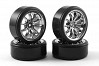 Fastrax 1/10th Street Wheel/ Drift Tyres 10-Spoke Chrome