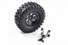 FTX OUTBACK SPARE TYRE MOUNT & TYRE/6 HEX WHEEL BLACK