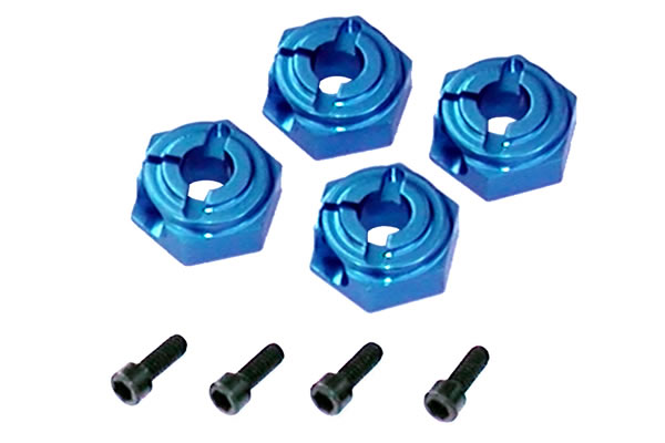 Team Associated&nbsp;TC4 Aluminium Clamping Wheel Hex Adapters, Blue
