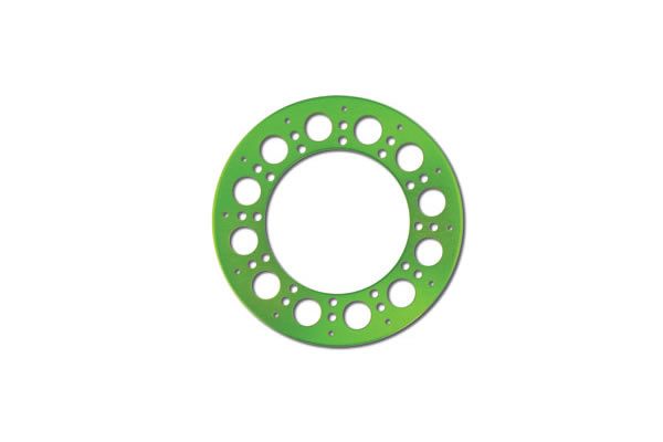 Axial&nbsp;Holey Rollers Bead Lock Rings - Green