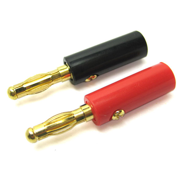 4.0mm Gold Connector, Red & Black