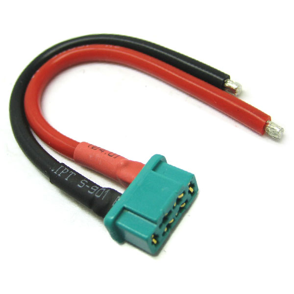 Male MPX Connector with 10cm 14AWG Silicone Wire