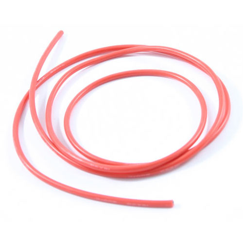 100cm Red Silicone Wire - 12SWG