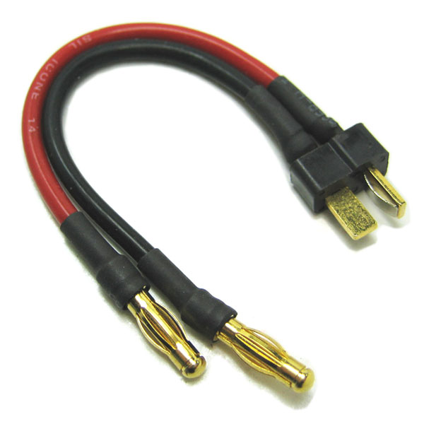 Male Deans to Two 4.0mm Male Connector Adaptor