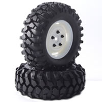 Kong' 1.5" Crawler Tyres on Scale Wheels (2) - Black