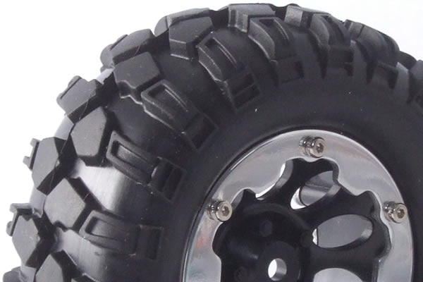 Fastrax 'Kong' 1.5"/1" Crawler Tyres on Bead Protector Wheels (2)