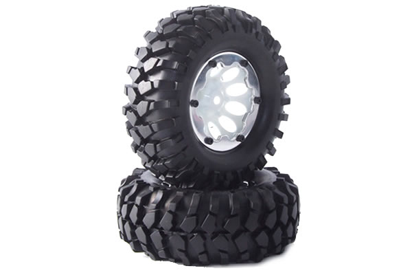 Fastrax 'Kong' 1.5"/1" Crawler Tyres on Bead Protector Wheels (2)