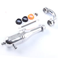 Big End' 078 1/8th Off-Road Inline Connected Pipe & Manifold Set