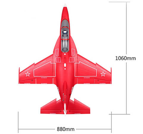 FMS Yak 130 V2 Dimensions