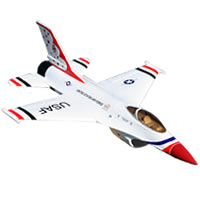 F16 Fighting Falcon Foam 64mm Ducted Fan Electric Foam Jet - White Thunderbirds