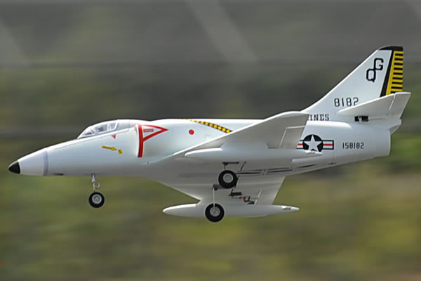 FMS&nbsp;A4 Skyhawk 64mm Ducted Fan Electric Foam RTF Jet with 2.4ghz Radio - Grey