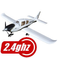 Cessna 400 Corvallis TT Electric Airplane with 2/4ghz Radio System- White/Black