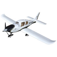 Cessna 400 Corvallis TT Electric Airplane w/o TX/RX - White/Red