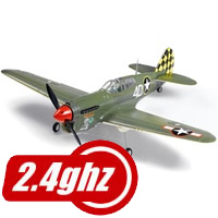 Mini P40 Warhawk RTF Electric Warbird with 2.4ghz Radio System - Green Camo