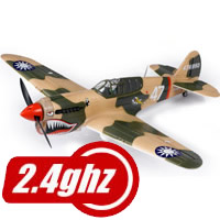 Mini P40 Warhawk RTF Electric Warbird with 2.4ghz Radio System - Tiger Camo