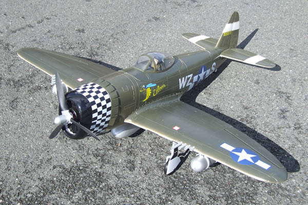 FMS&nbsp;WWII P-47 Thunderbolt 1400 Series Electric ARTF Aircraft with Retract Landing Gear