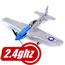FMS Mini P51 Mustang RTF Electric Warbird with 2.4ghz Radio System - Blue/Silver