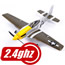 FMS Mini P51 Mustang RTF Electric Warbird with 2.4ghz Radio System - Yellow/Green