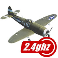Mini P47 Thunderbolt 800 Series RTF Electric Warbird with 2.4ghz Radio System - Green