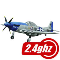WWII P51D Mustang V2 1400 Series Electric RTF with 2.4ghz Radio System with Retract Landing Gear & Flaps