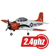 Mini T-28D Trojan 800 Series RTF Electric Warbird with 2.4ghz Radio System - Red