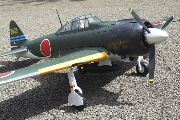 FMS&nbsp;Mitsubishi A6M Zero 1400 Series ARTF Electric Warbird with Retract Landing Gear & Flaps