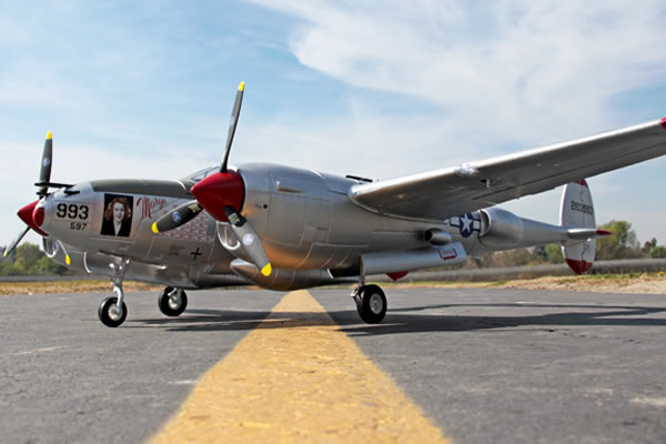 FMS&nbsp;1400 Series P38 Lockheed Lightning ARTF w/o Tx/Rx/Battery