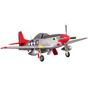 P51 Mustang V7 1400 Series RTF Electric Warbird w/o TX/RX/Batt - Red Tail