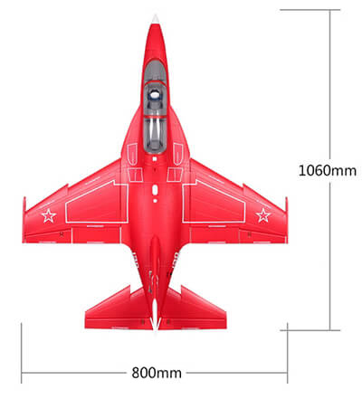 FMS Yak 130 Dimensions